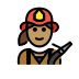 woman firefighter, medium skin tone